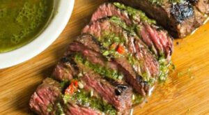 Easy Herb Steak Recipe {with Chimichurri Sauce}
