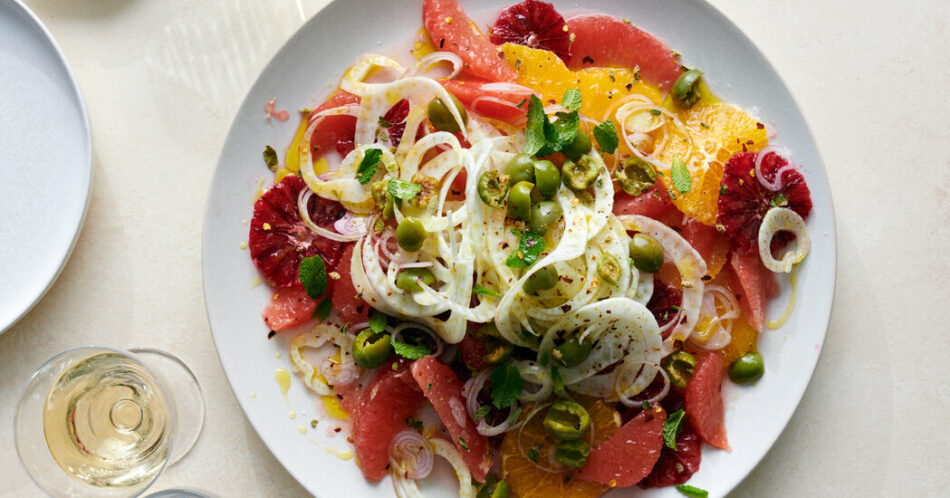 A Bright, Bold Citrus Salad Is Just the Start of This Dinner Party Menu