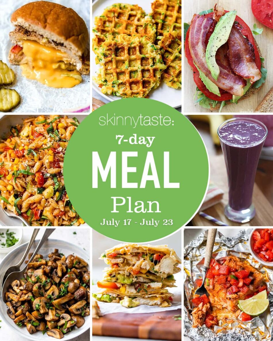 Free 7 Day Healthy Meal Plan (July 17-23)