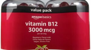 “Amazon Basics Vitamin B12 Gummies: Supports Energy Production and Brain Function, Vegan and Gluten-Free”