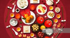 Conceptual flat lay Chinese new year reunion dinner, food and drink… | Chinese new year food, Chinese new year … – B R Pinterest