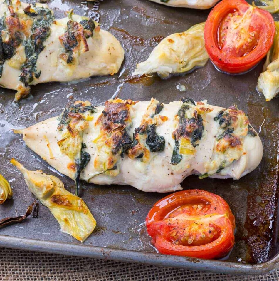 Hasselback Chicken Sheet Pan Dinner (with spinach and artichokes) – Rachel Cooks