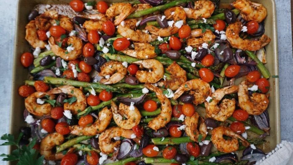 Mediterranean Sheet Pan Shrimp & Veggies – Goodness with G