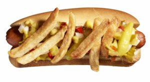 Chicago-Style Hot Dog : Jeff Mauro : Food Network | Food network recipes, Hot dog recipes, Chicago style hot dog