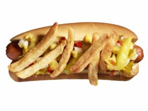 Chicago-Style Hot Dog : Jeff Mauro : Food Network | Food network recipes, Hot dog recipes, Chicago style hot dog