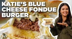 Katie Lee Biegel’s Blue Cheese Fondue Burger with Crunchy Potato Sticks | The Kitchen | Food Network | Flipboard