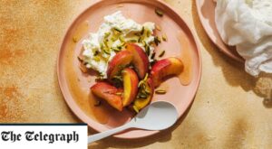 Peaches with cinnamon, orange-flower water and labneh recipe