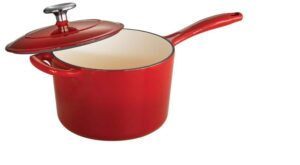 Tramontina Gourmet 2.5 qt. Enameled Cast Iron Sauce Pan in Gradated Red with Lid 80131/060DS – The Home Depot