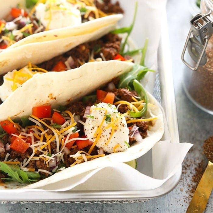 Easy Ground Beef Tacos (w/ delish taco seasoning!) – Fit Foodie Finds