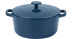 Cuisinart Chef’s Classic 5qt Blue Enameled Cast Iron Round Casserole with Cover – CI650-25BG