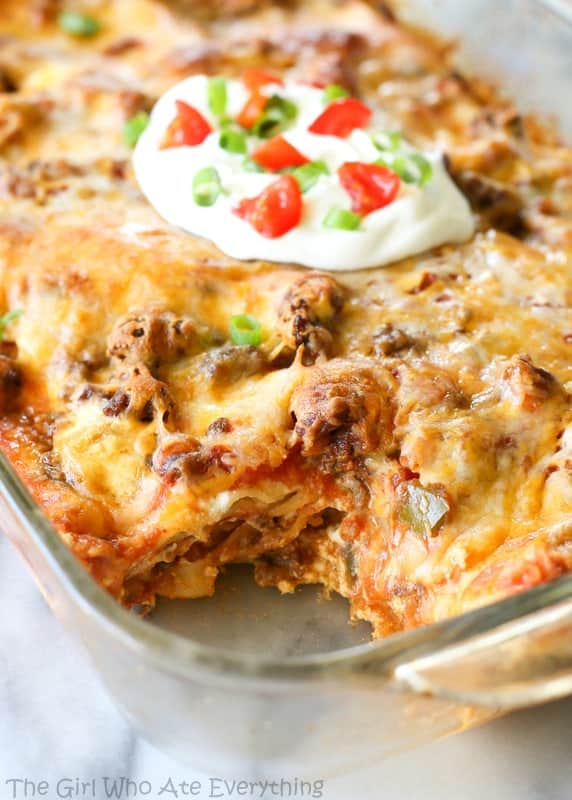 Taco Lasagna Recipe (+VIDEO) – The Girl Who Ate Everything