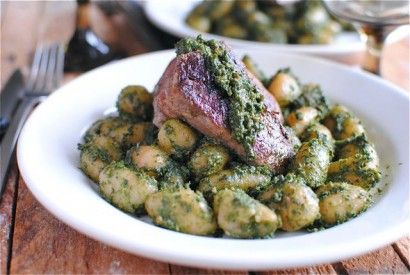 Steak with Pesto Gnocchi | Recipe | Beef recipes, Easy beef and broccoli, Gnocchi