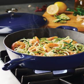 12 in Enameled Cast-Iron Series 1000 Covered Skillet – Gradated Cobalt