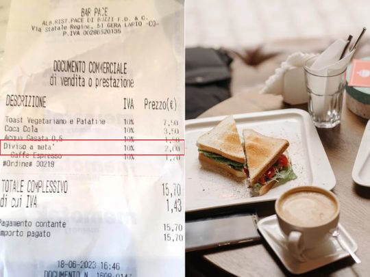 Tourist in Italy shocked after restaurant charges extra fee for cutting his sandwich in half