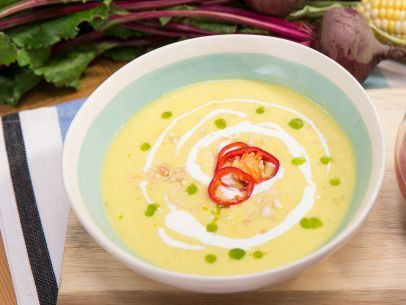 Sweet Corn Summer Gazpacho | Recipe | Food network recipes, Food, Gazpacho