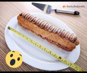 Asda is selling a foot-long GIANT chocolate and caramel eclair – but it costs £5