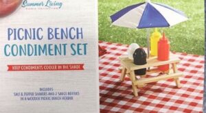 B&M is selling a tiny picnic bench for your condiments to keep them cool at BBQs