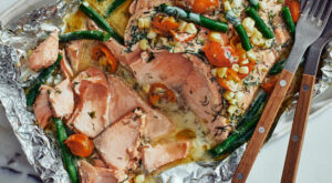 Coconut-Dill Salmon With Green Beans and Corn Recipe