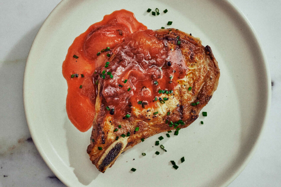 Grilled Pork Chops With Plum BBQ Sauce Recipe