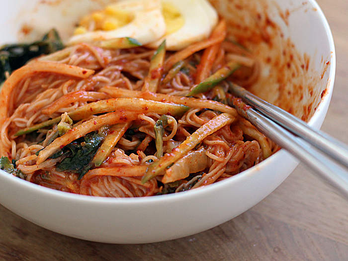 Bibim Naeng Myeon, the Best Korean Spicy Noodle Salad