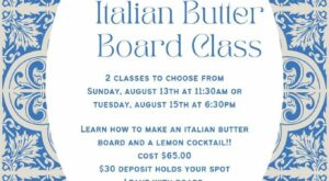 August Italian Butter Board Class, Waters Edge Winery on the Rose, Broken Arrow, 13 August – AllEvents.in