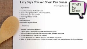 Lazy Days Chicken Sheet Pan Dinner – iHeart