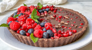 Vegan, Gluten-Free Chocolate Pomegranate Tart Recipe – Tasting Table