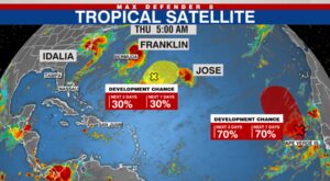 Tropical Storm Jose forms in Atlantic, 2 other disturbances being monitored