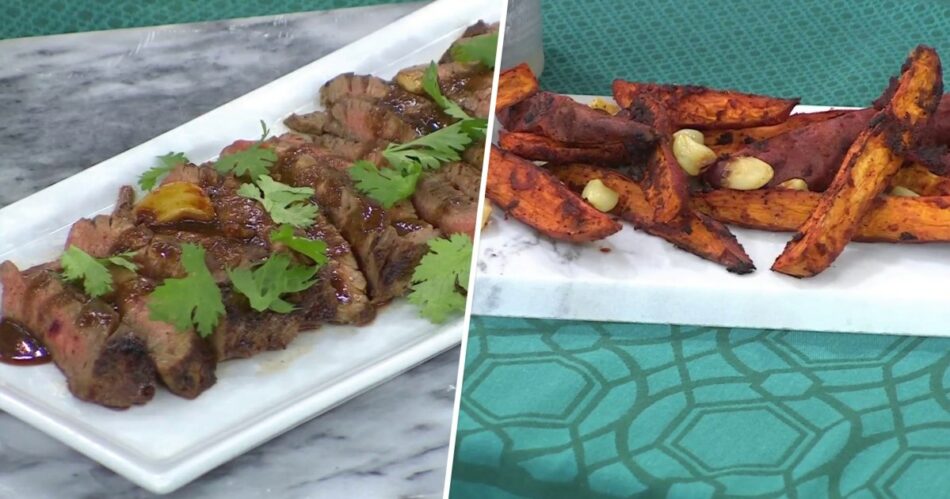 Lucky beef and sweet potato wedges: Get the simple recipes