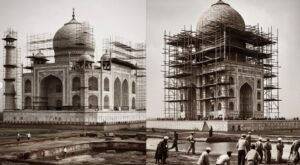 Artist uses AI to create historical images of Taj Mahal’s construction. See pics