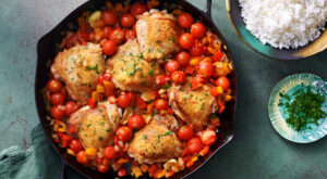 Skillet Chicken With Peppers and Tomatoes Recipe