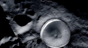 NASA’s Gorgeous New Moon Image Paints Shackleton Crater in Light and Shadow