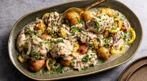 Instant Pot lemon chicken and potatoes is a winning weeknight stew