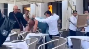 Restaurant brawl erupts between Italian waiters and ‘foreign’ patrons in wild video