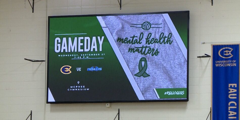 UW-Eau Claire volleyball team hosts mental health awareness game