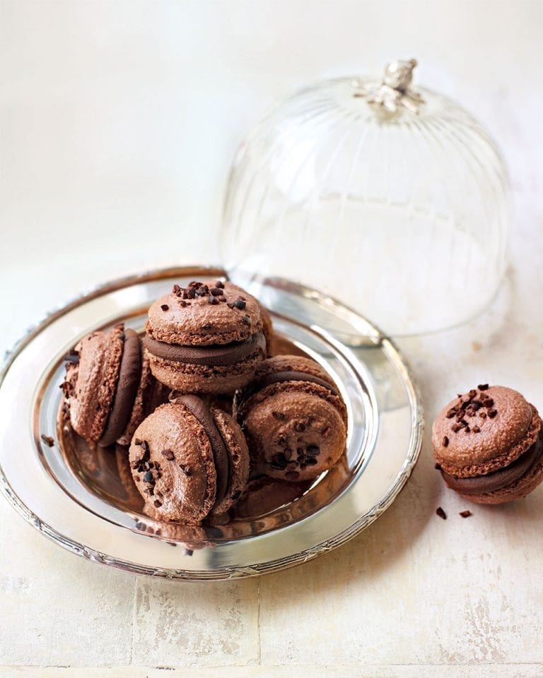 Double chocolate macarons – Delicious Magazine