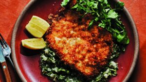 Chicken Schnitzel With Creamed Watercress Recipe – Epicurious