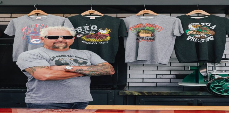 Mayor of Flavortown Guy Fieri Cooks Up New Line of T-shirts with HOMAGE that Celebrates the Local Flavors of All 32 NFL Teams – OnFocus